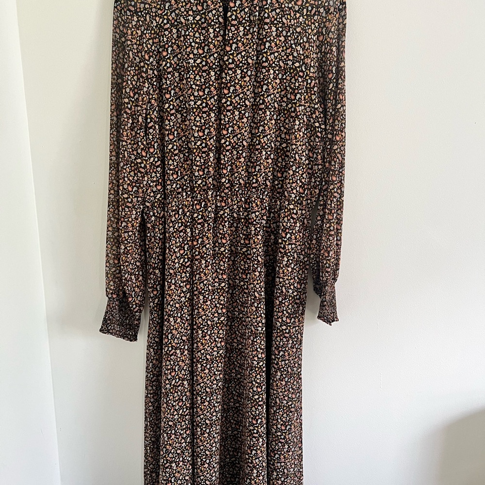 Madewell smocked neck midi dress.